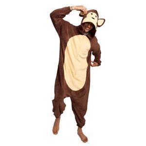 Bioworld - Monkey Adult Long Sleeve Hooded Kirugumi Cosplay O Brown